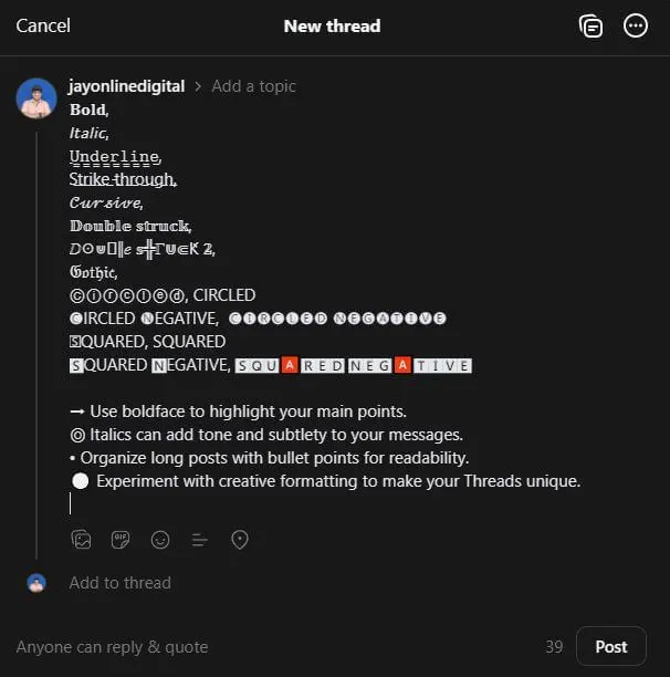 Thread-Page-Preview